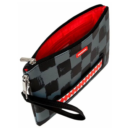 Sprayground Sharks In Paris Paint Grey Cross Over Clutch